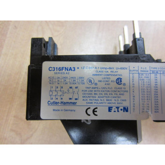 Cutler Hammer C316FNA3M 4.5-6.5A Eaton Overload Relay - New No Box