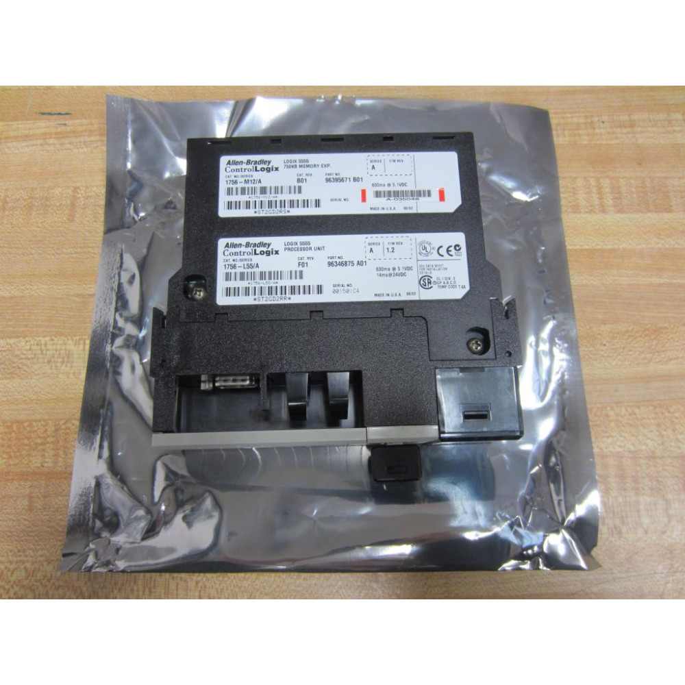 Allen Bradley 1756-L55 Processor Unit 1756-M12 Memory - Refurbished