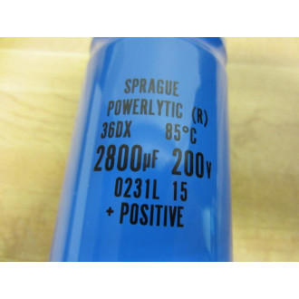Sprague 36DX Capacitor 200V 2800UF - New No Box