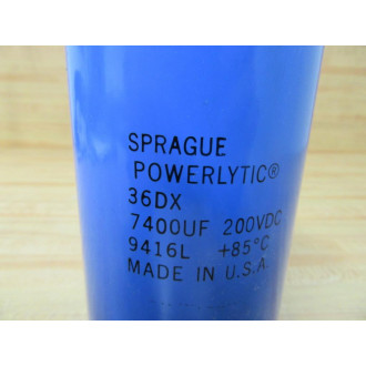 Sprague 36DX Capacitor 7400µF200VDC - New No Box