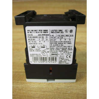 Siemens 3RT1015-1BB41 Contactor 3RT10151BB41 - Used