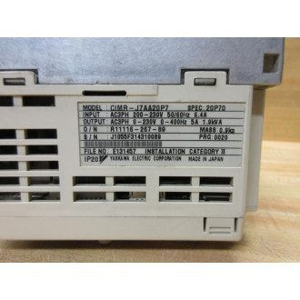 Yaskawa Electric CIMR-J7AA20P7 Variable Frequency Drive - Used