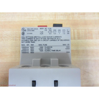 AEG 910-201-206 1,6-2,5A Starter 910-201-206-000 254220