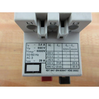 Moeller PKZM1-2,4 Circuit Breaker  PKZM124 690V - Used
