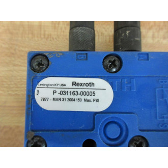 Rexroth Bosch P-031163-00005 Valve P03116300005 - Used