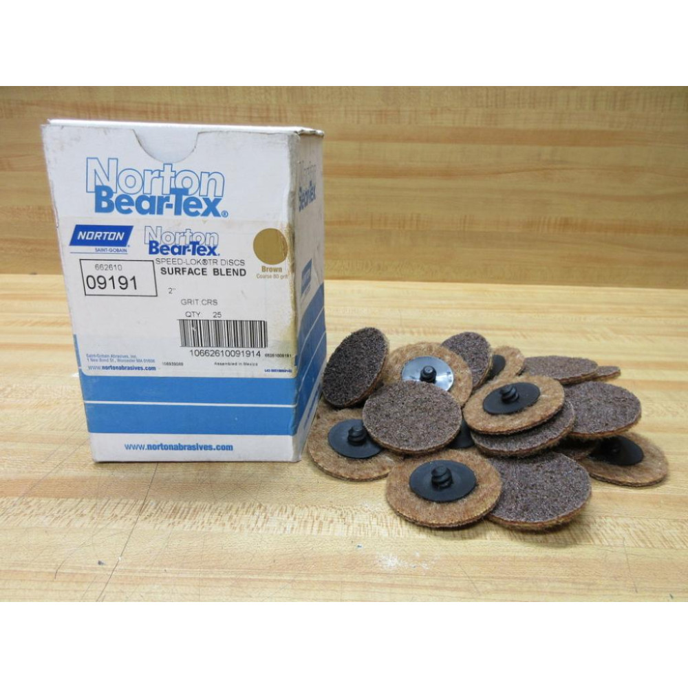 Norton 662610 09191 Bear-Tex Speed-Lok Disc 662610 (Pack of 25)