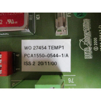 BETA LaserMike 155005431 Circuit Board PCA1550-0554-1 Chipped Connector - Used