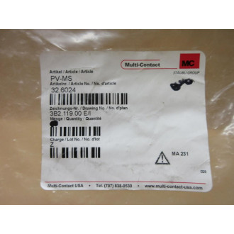 Staubli 32.6024 Multi-Contact Spanner Tool PV-MS Red (Pack of 15)