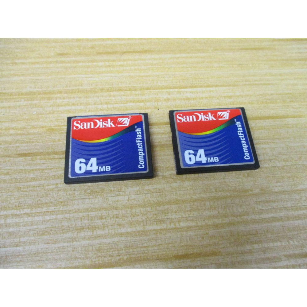 SanDisk SDCFB-64MB CompactFlash Memory SDCFB (Pack of 2) - Used