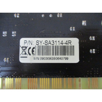 SY-SA3114-4R 4-Port SATA PCI Card SYSA31144R Damaged Connector - Parts Only