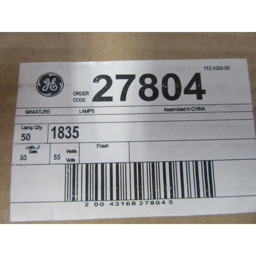 General Electric 1835 GE Miniature Lamp Light Bulb (Pack of 8) - New No Box