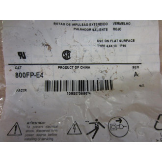 Allen Bradley 800FP-E4 Extended Push Button Red 800FPE4