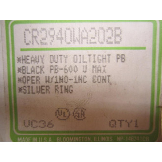 General Electric CR2940WA202B Push Button WContact Block