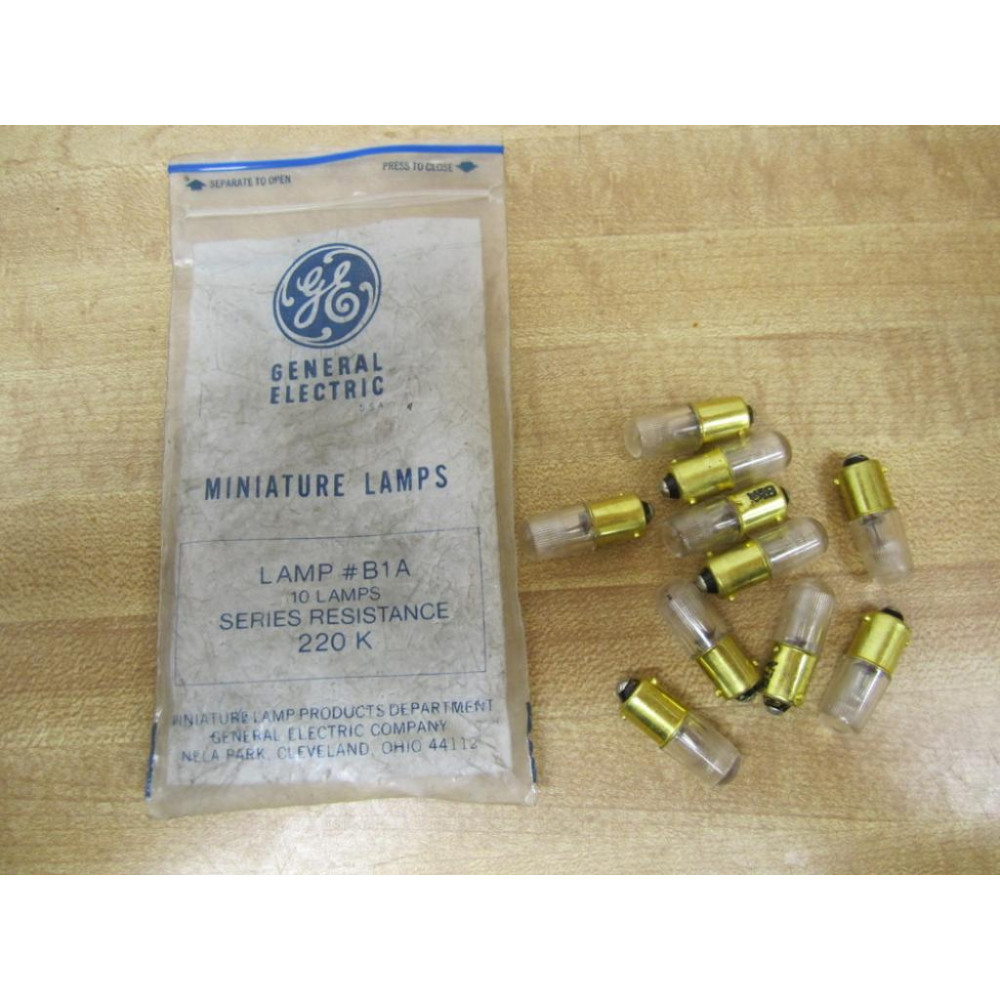 General Electric B1A Miniature Lamps Light Bulbs GE (Pack of 10)