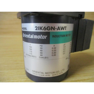 Oriental Motor 2IK6GN-AWT Induction Motor 2IK6GN-AWTU - New No Box
