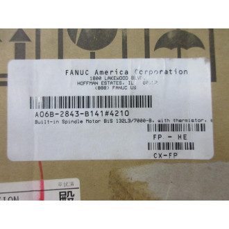 Fanuc A06B-2843-B1414210 Built In Spindle Motor 132L37000-B