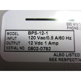 Securitron BPS-12-1 Power Supply BPS121 - New No Box