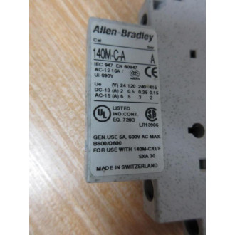 Allen Bradley 140M-C-A Contact Block 140M-C-A-SA11 - Used