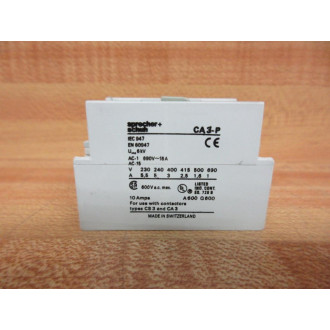 Sprecher + Schuh CA-3-P Auxiliary Contact CA3P - Used