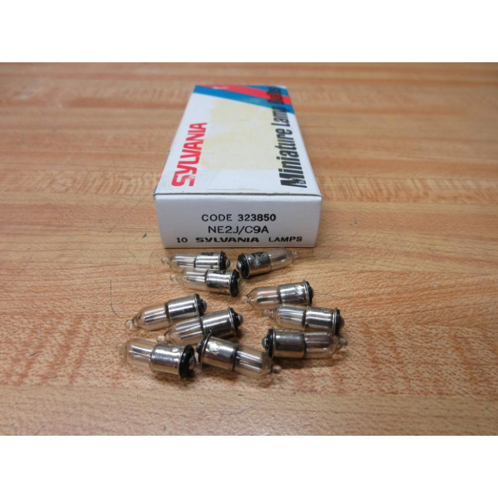 Sylvania NE2JC9A Miniature Lamp Light Bulb NE2JC9A (Pack of 10)