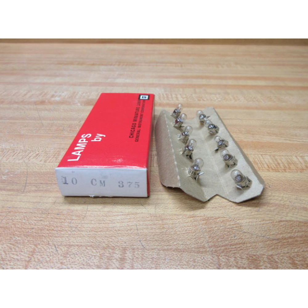Chicago Miniature 375 Miniature Lamp Light Bulb CM375 (Pack of 10)