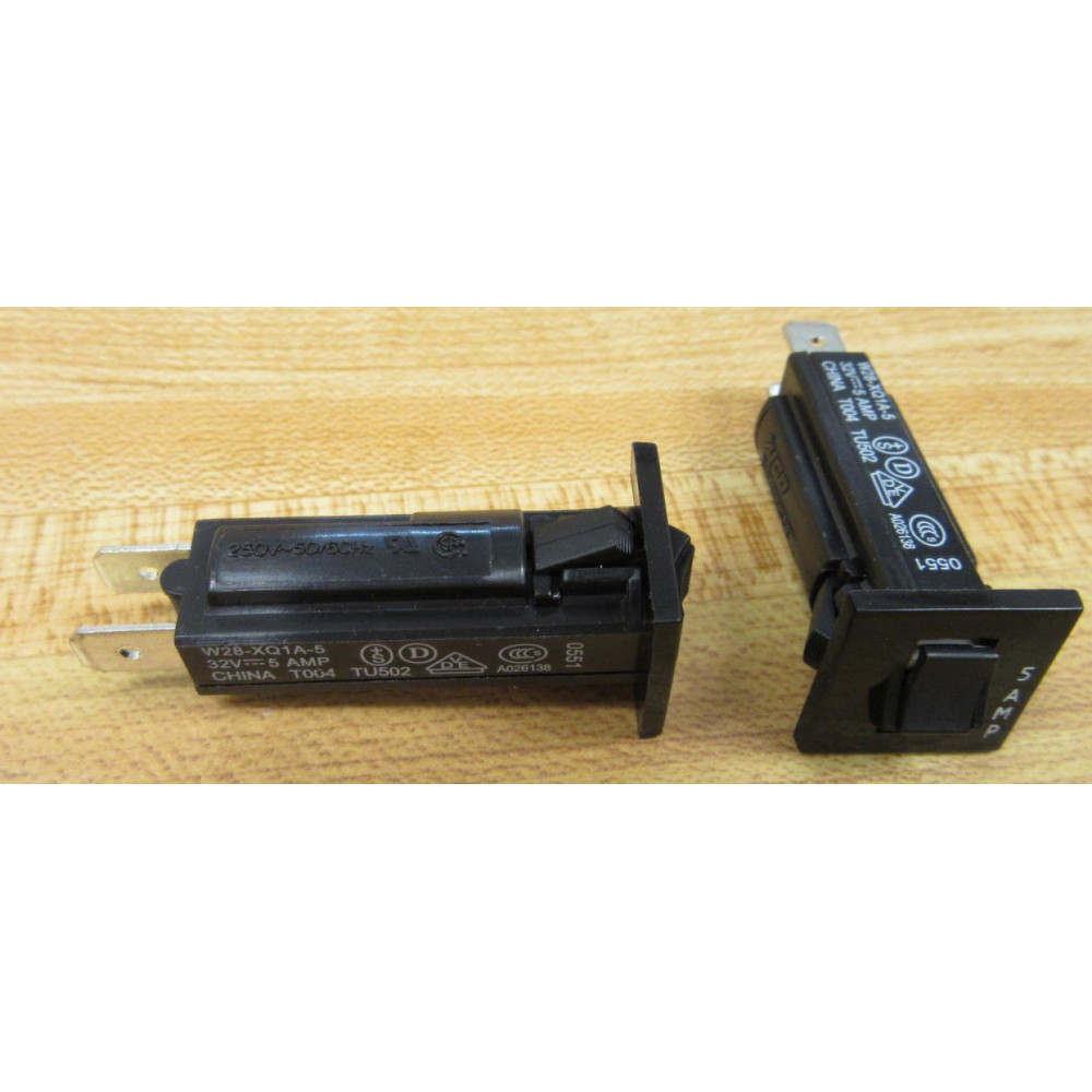 Potter & Brumfield W28-XQ1A-5 5A  Circuit Breaker W28XQ1A5 (Pack of 2) - New No Box