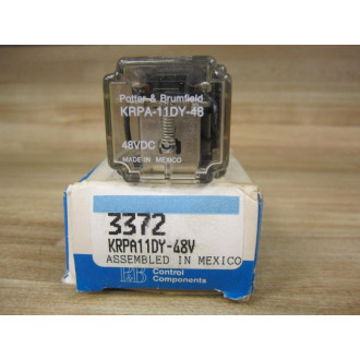 Potter & Brumfield KRPA-11DY-48 Relay KRPA-11DY48V DC 48VDC