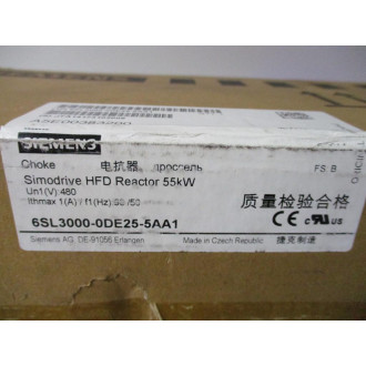 Siemens 6SL3000-0DE25-5AA1 Simodrive HFD Reactor 55kW Factory Sealed