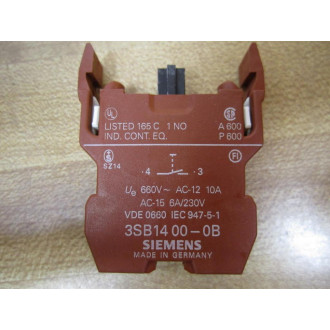 Siemens 3SB1400-0B Block 3SB14000B 3SB1-400-0B (Pack of 2) - New No Box
