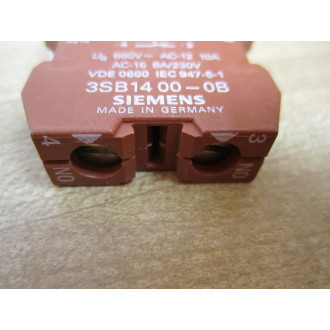 Siemens 3SB1400-0B Block 3SB14000B 3SB1-400-0B (Pack of 2) - New No Box