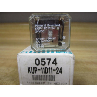 Potter & Brumfield KUP-11D11-24V DC Power Relay KUP-11D11-24VDC