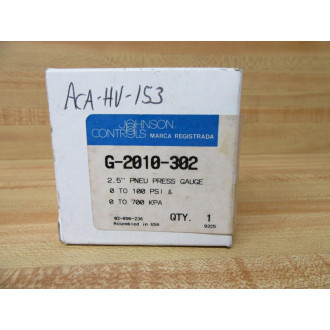 Johnson Controls G-2010-302 Pneumatic Pressure Gauge G2010302