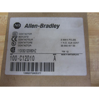 Allen Bradley 100-C12D10 Contactor 100C12D10