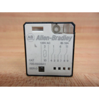 Allen Bradley 700-HA33A1-120V AC Relay 700-HA33A1-120VAC Series D - Used