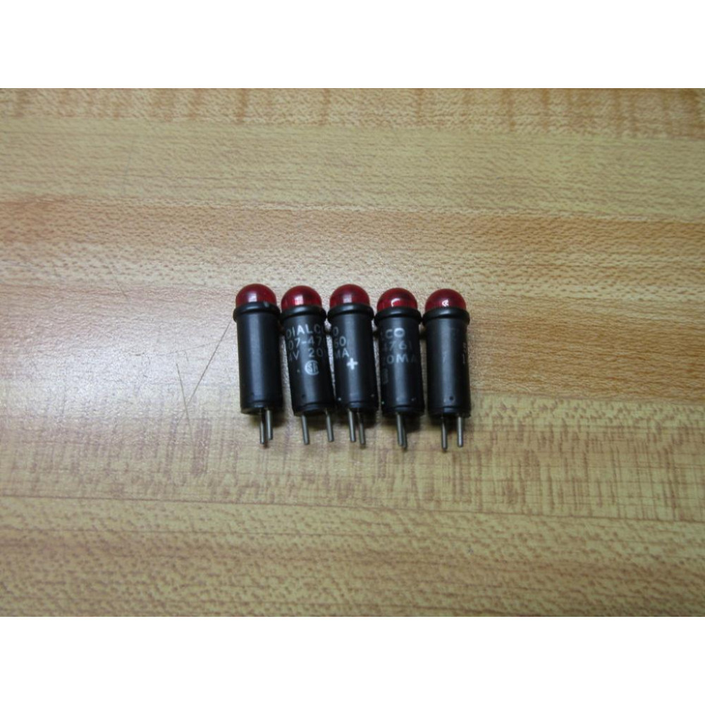Dialco 507-4960 Miniature Lamp Light Bulb 5074960 Red (Pack of 5) - New No Box