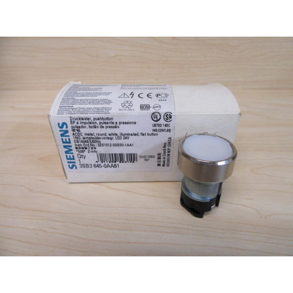 Siemens 3SB3645-0AA61 Push Button 3SB36450AA61 Operator Only