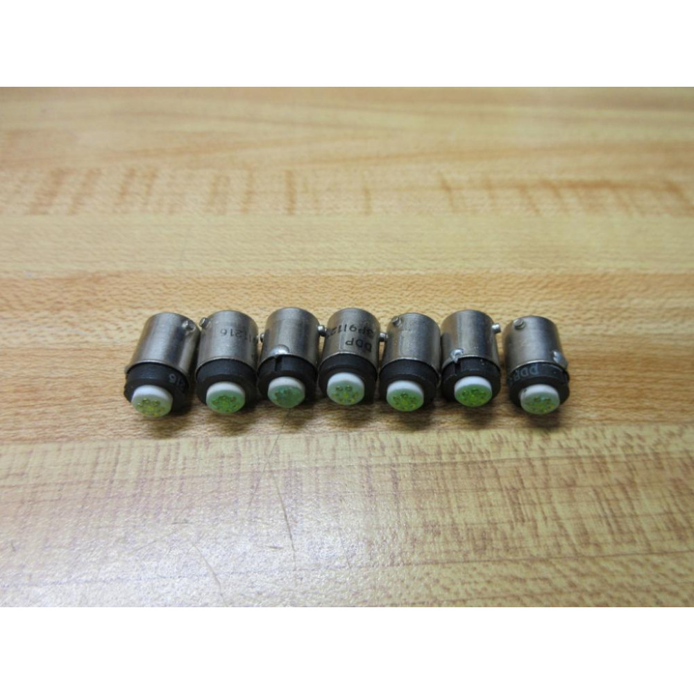 Eiko DDPSP911216 Miniature Lamp Bulb SP911216 Green (Pack of 7) - New No Box