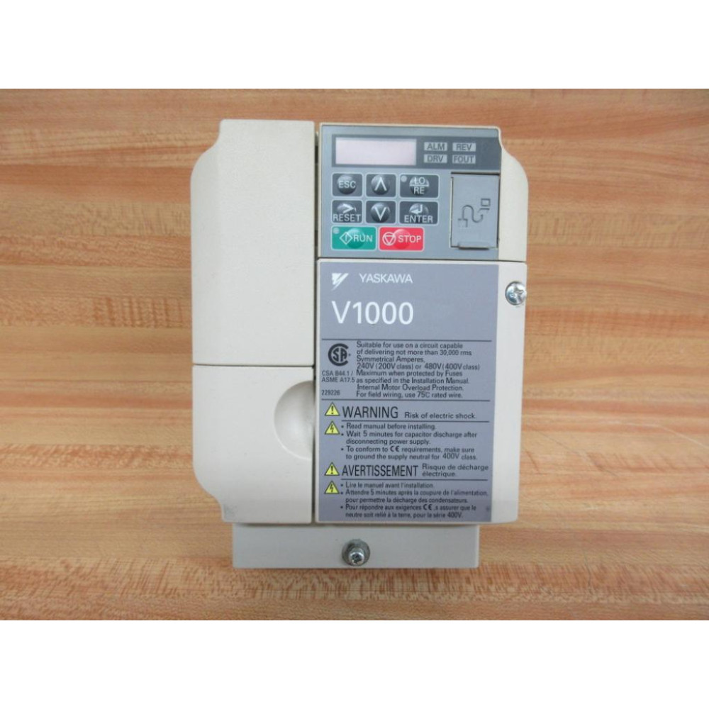 Yaskawa Electric CIMR-VU4A0002FAA Drive CIMRVU4A0002FAA REV: C - Used