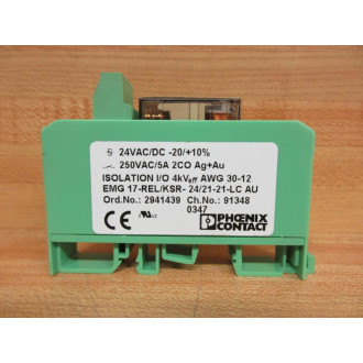 Phoenix Contact EMG 17-RELKSR Relay Module EMG17RELKSR - Used