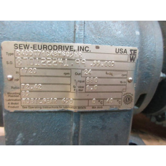 SEW-Eurodrive DFT71C4BMG05HR Motor R40DT71C4BMG05MR - Used