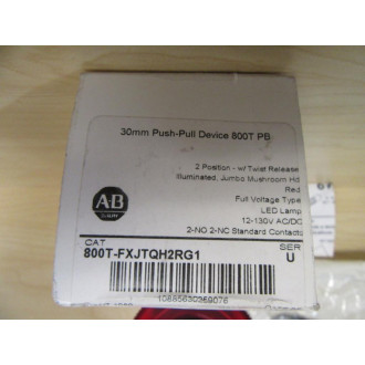 Allen Bradley 800T-FXJTQHRG1 Push Pull Switch