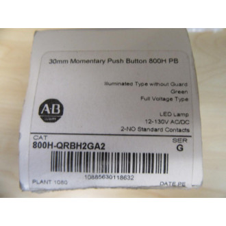 Allen Bradley 800H-QRBH2GA2 Push Button Switch