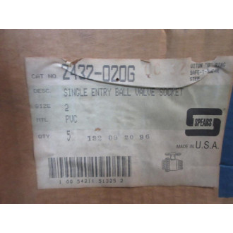 Spears 2432-020G Single Entry 2" Ball Valve 2432020G - New No Box