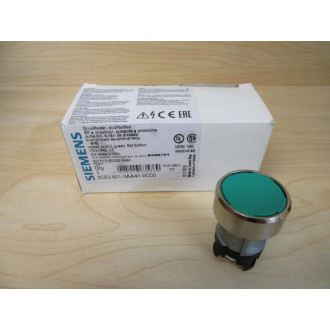 Siemens 3SB3601-0AA41-0CC0 Green 3SB36010AA410CC0 Button