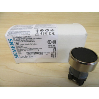 Siemens 3SB3 601-0AA11 Black 3SB36010AA11 Button & Clip