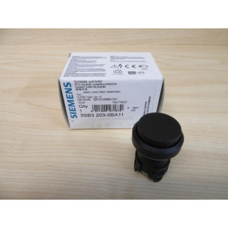 Siemens 3SB3 203-0BA11 Black 3SB32030BA11 Button