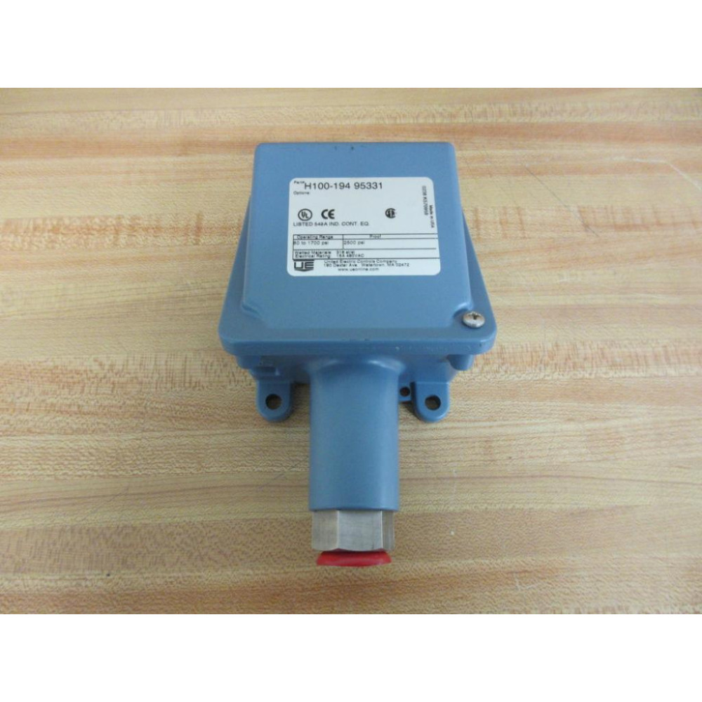United Electric Controls Co H100-194 95331 Pressure Switch H10019495331 - New No Box