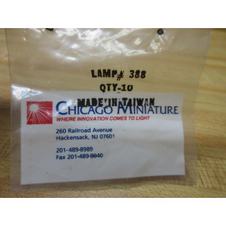 Chicago Miniature 388 Light Bulb Miniature Lamp (Pack of 10)