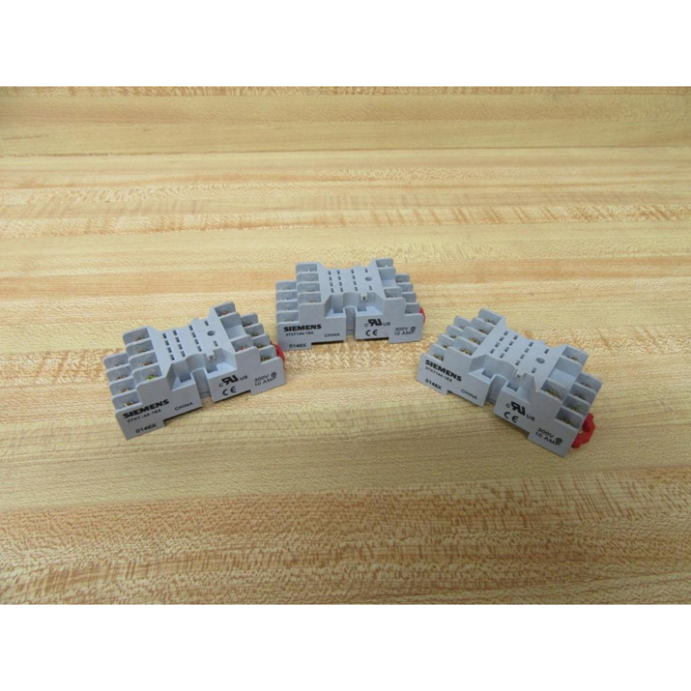 Siemens 3TX7144-1E5 Relay Socket 3TX71441E5 (Pack of 3) - New No Box