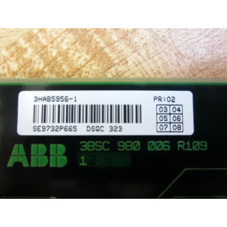 ABB 3BSC980006R109 DSQC323 E Memory Bd 3HAB5956-1 3HAB5956-1 PR:02 - Used